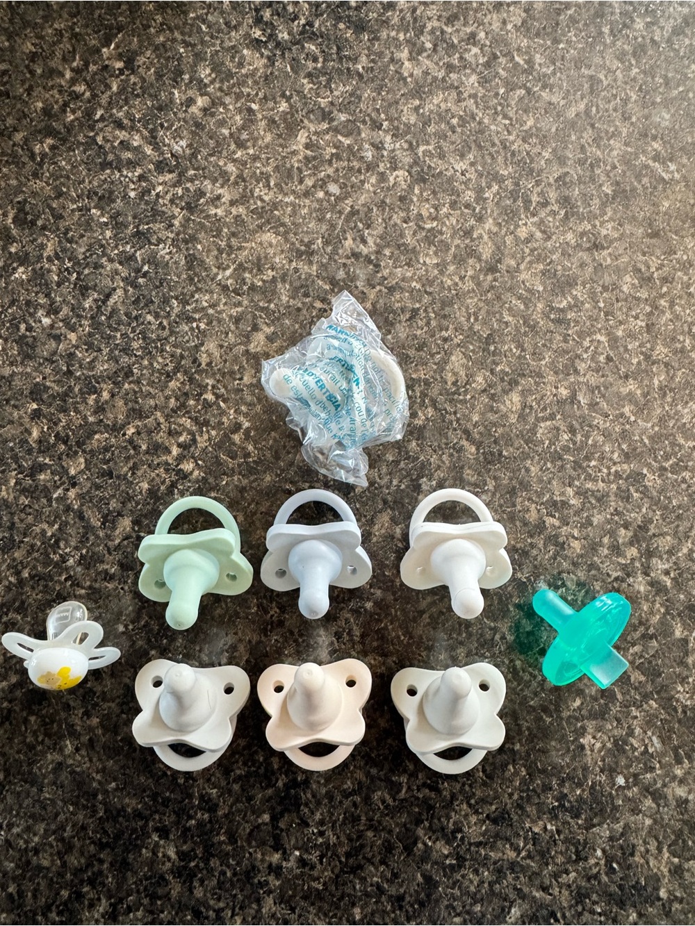 Silicone Baby Pacifier Set (Dr. Browns - 6, Philips Avent - 1, MAM - 1)